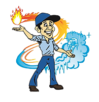 A1 Air Care HVAC Man holding hot and cold – logo small version A1 Air Care HVAC Man holding hot and cold small version